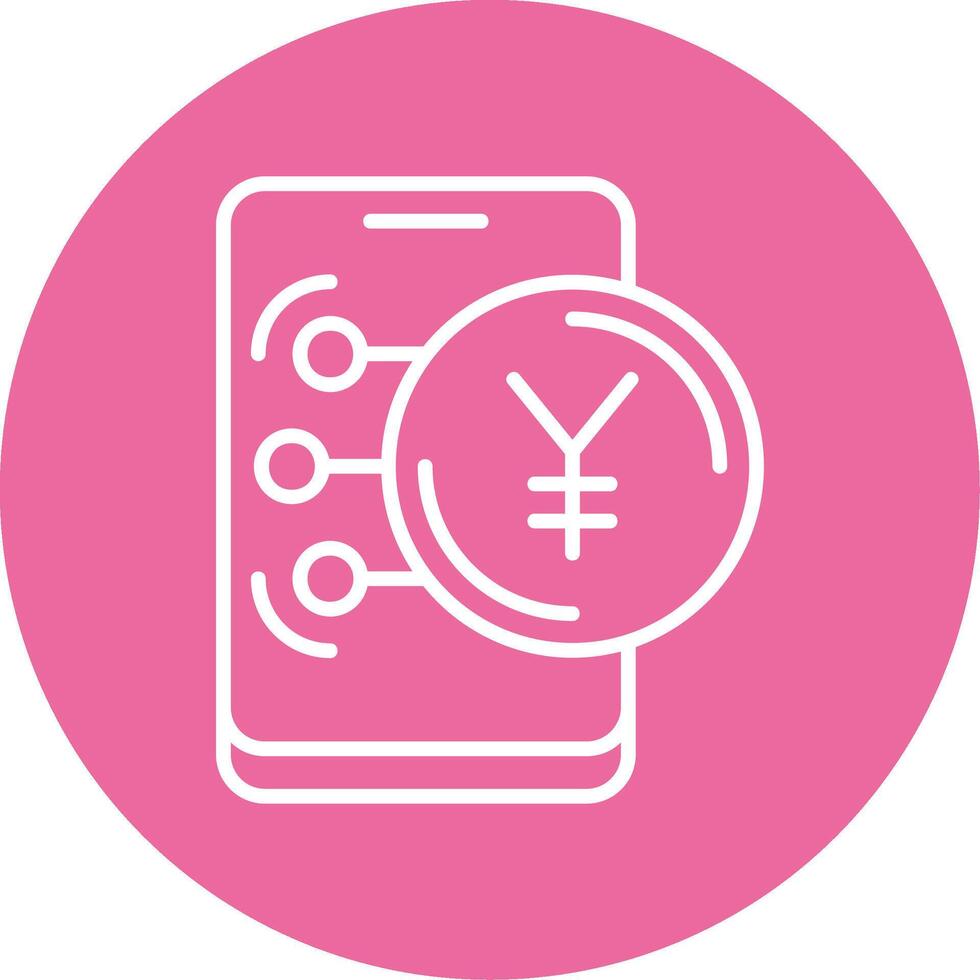 Japanese Yen Icon Design Symbpl vector