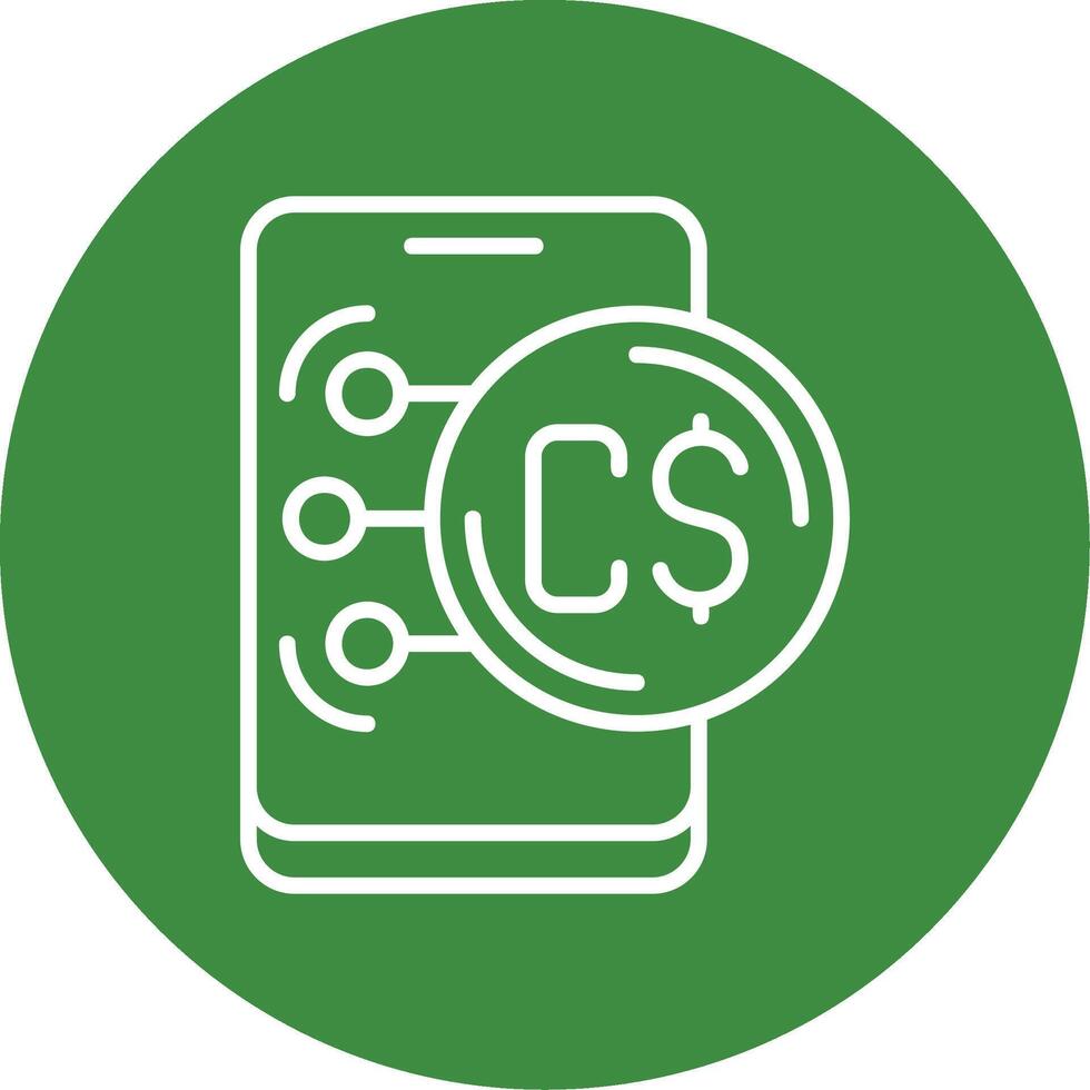 Canadian Dollar Icon Design Symbpl vector