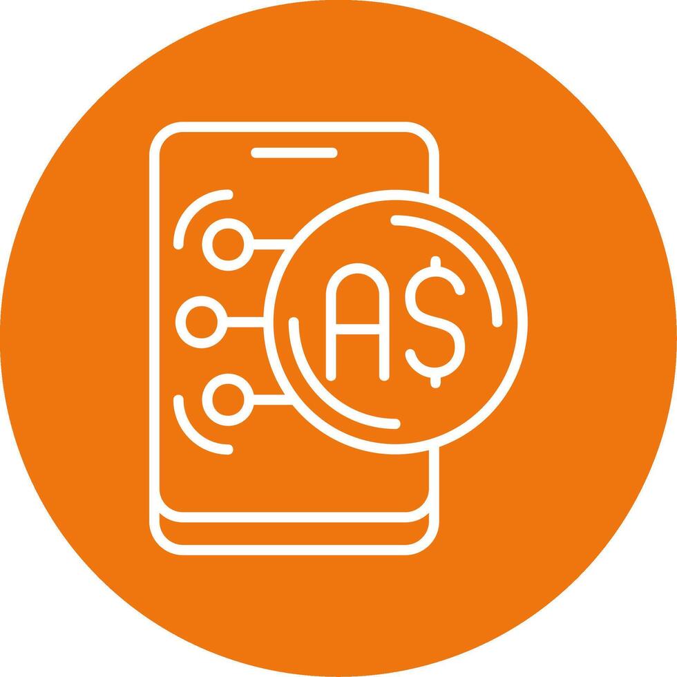 Australian Dollar Icon Design Symbpl vector
