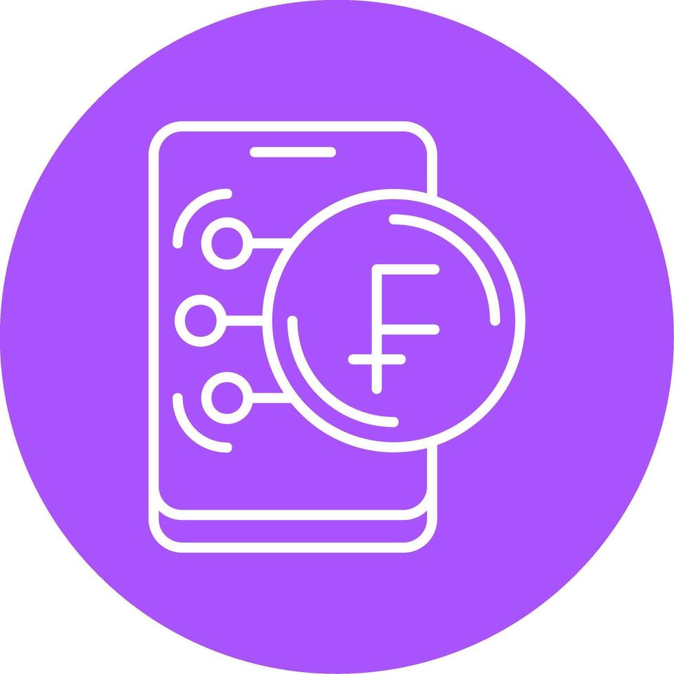 Swiss Franc Icon Design Symbpl vector