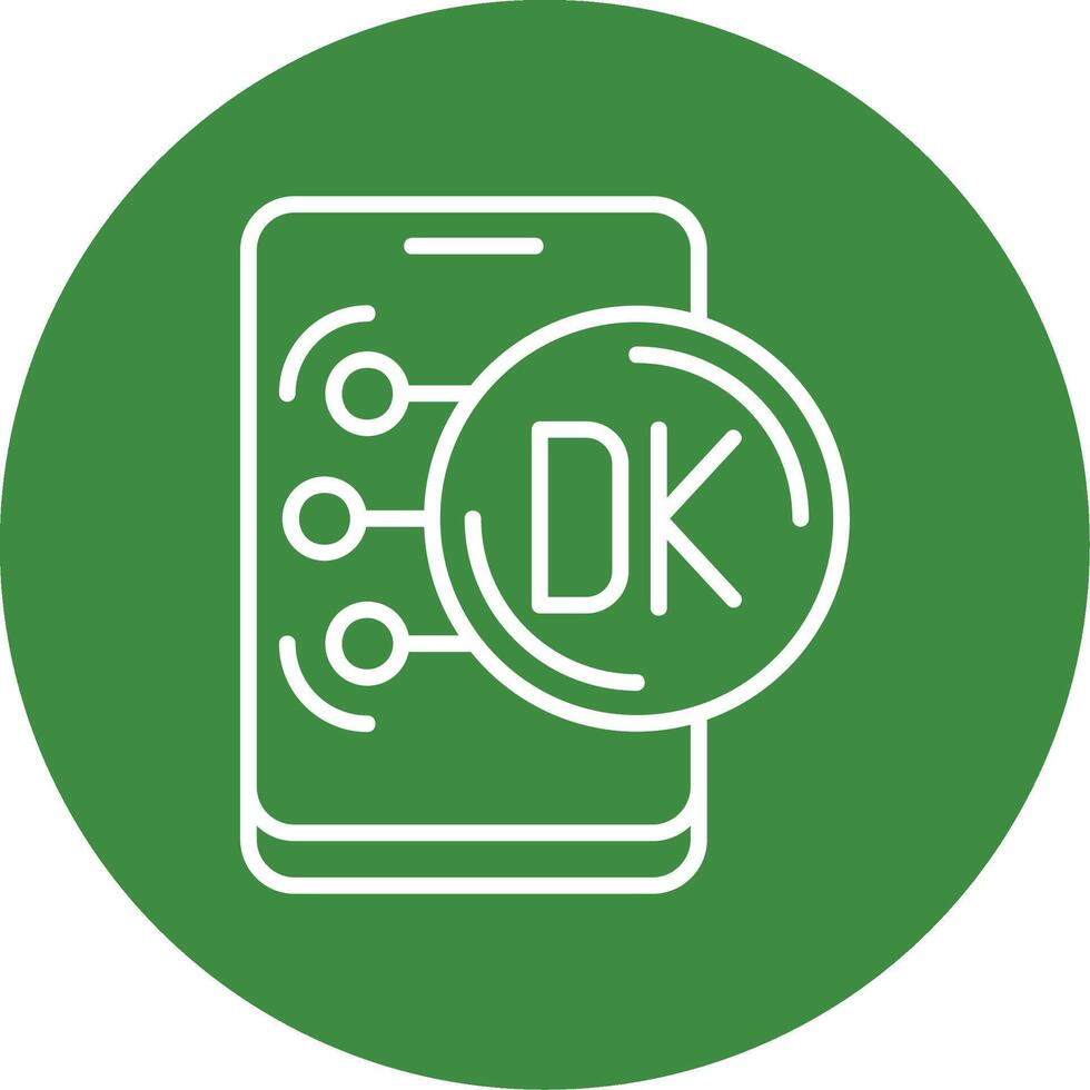 Danish Krone Icon Design Symbpl vector