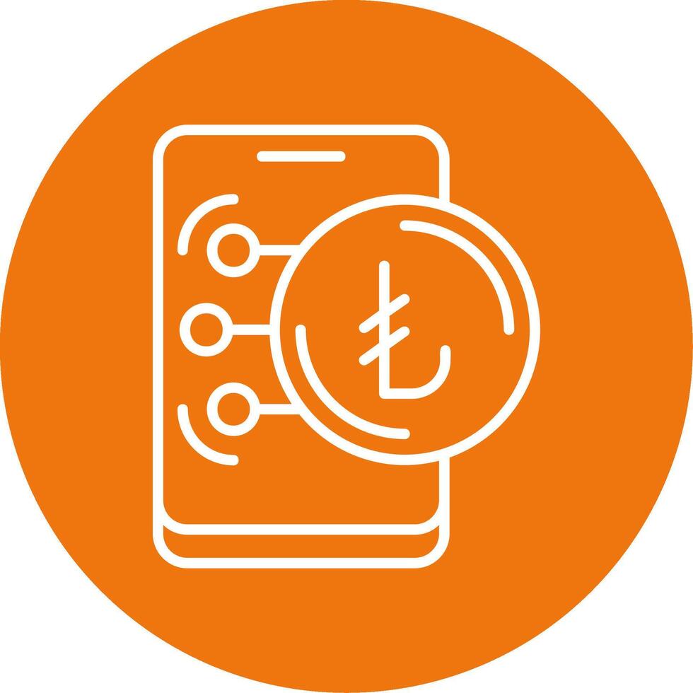 Turkish Lira Icon Design Symbpl vector