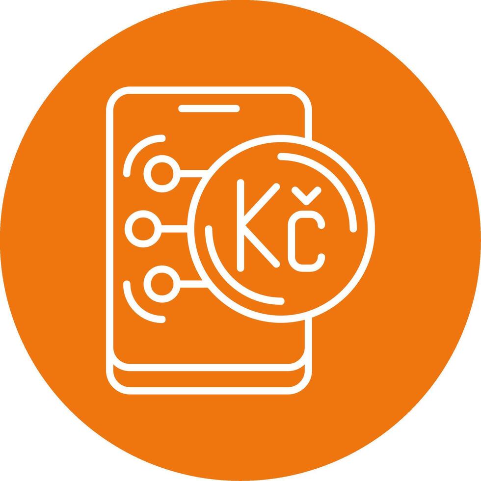 Czech Koruna Icon Design Symbpl vector