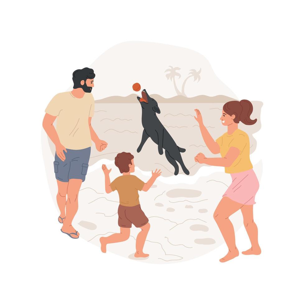 Dog fun isolated cartoon illustrations. vector