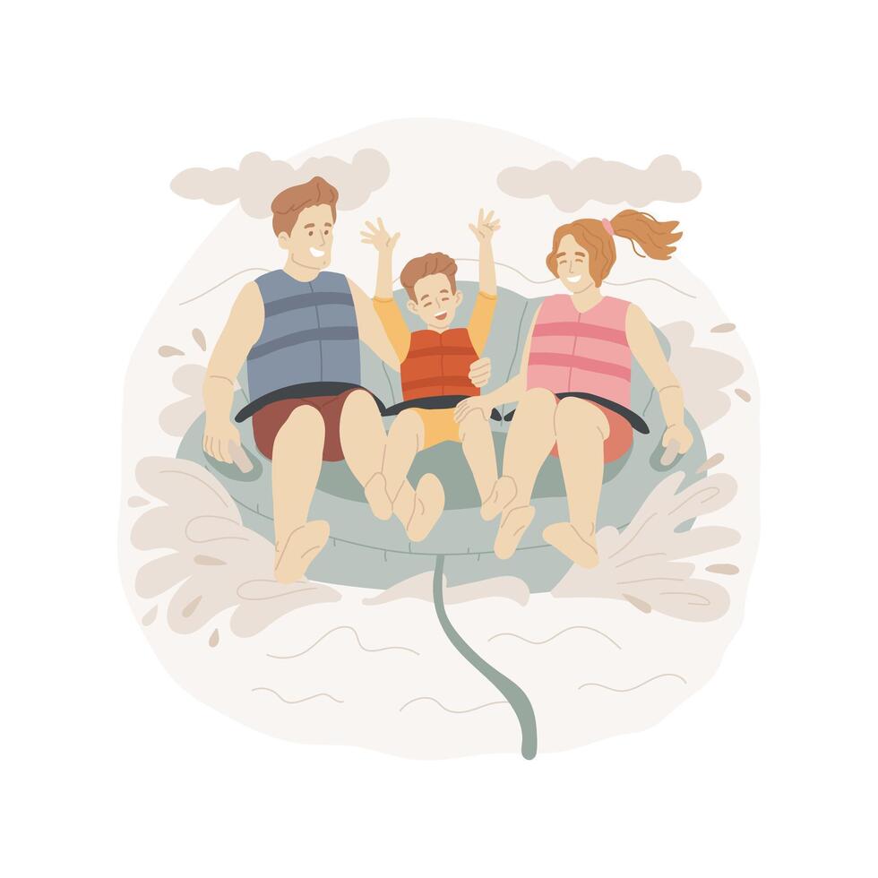 Tubing isolated cartoon illustrations. vector
