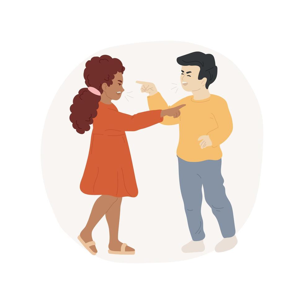 Blaming isolated cartoon illustration. vector