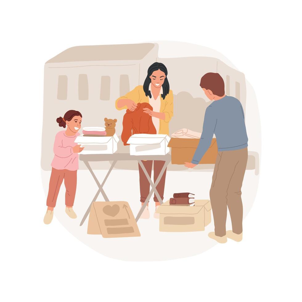 Community centre isolated cartoon illustration. vector