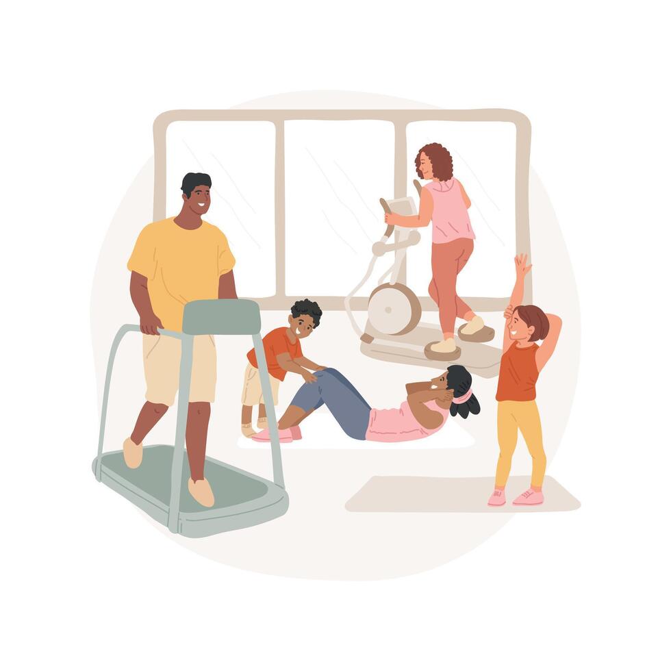 Gym isolated cartoon illustration. vector
