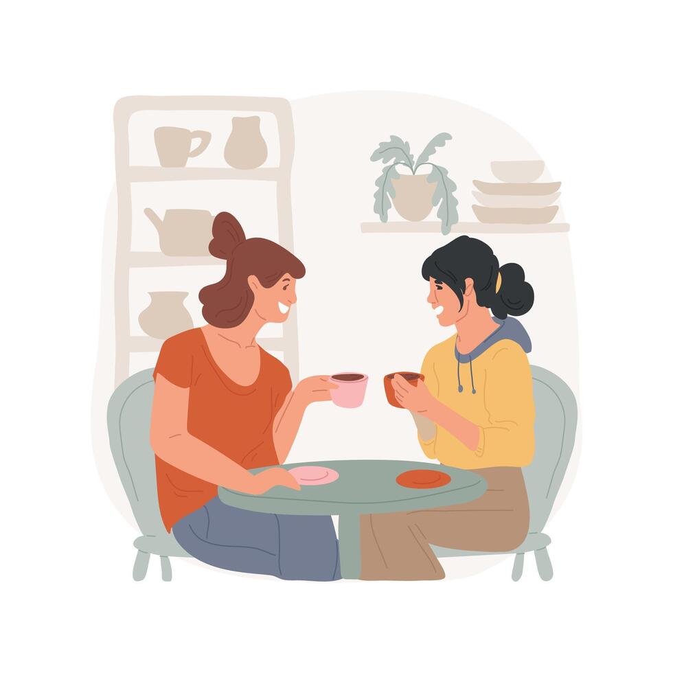 Confidential conversation isolated cartoon illustration. vector