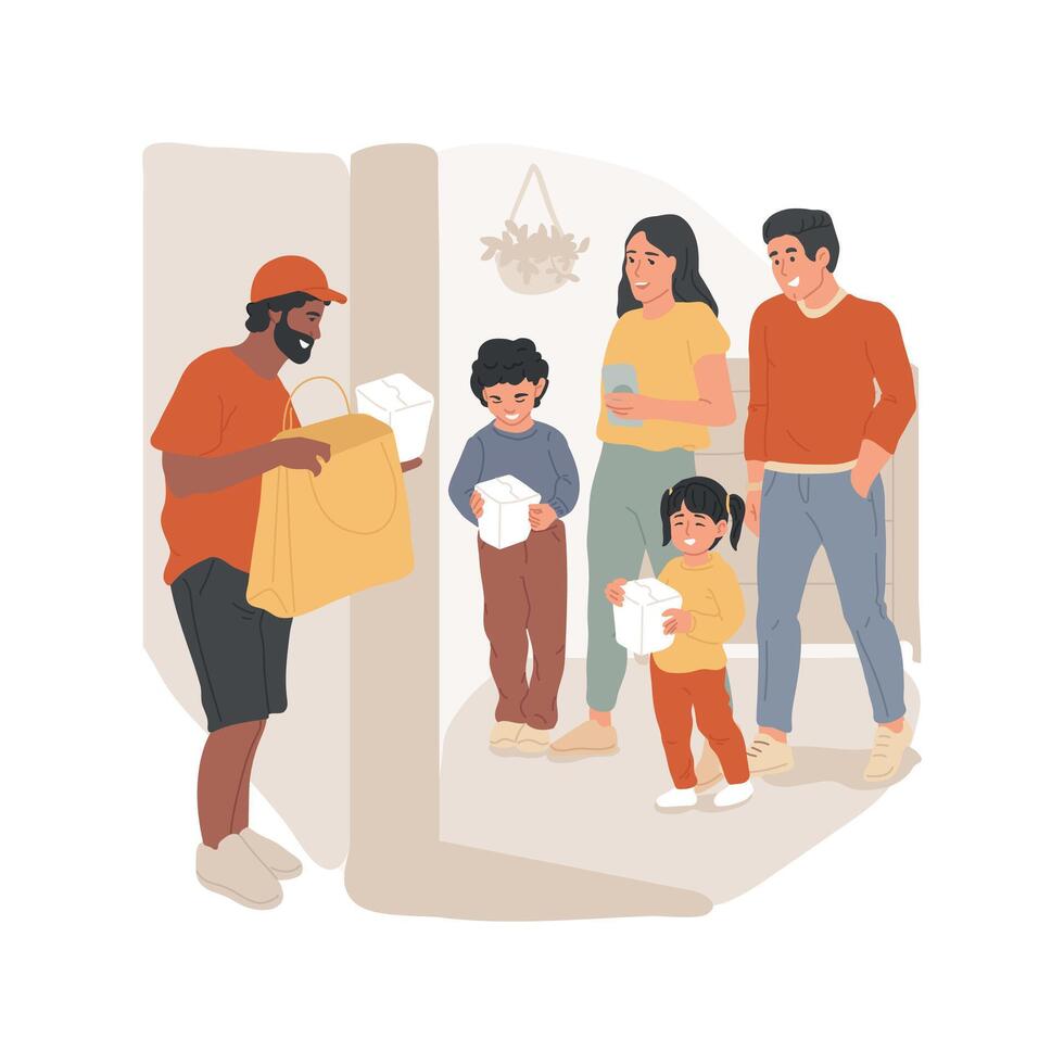 Delivery service isolated cartoon illustration. vector