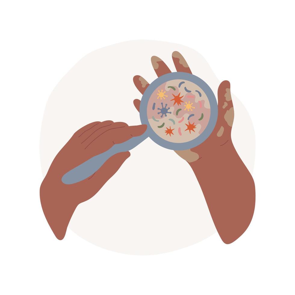Dirty hands isolated cartoon illustration. vector