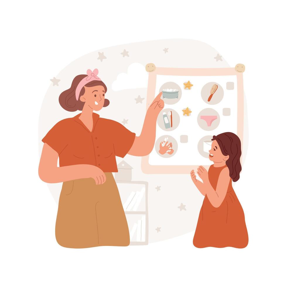 Hygiene checklist isolated cartoon illustration. vector
