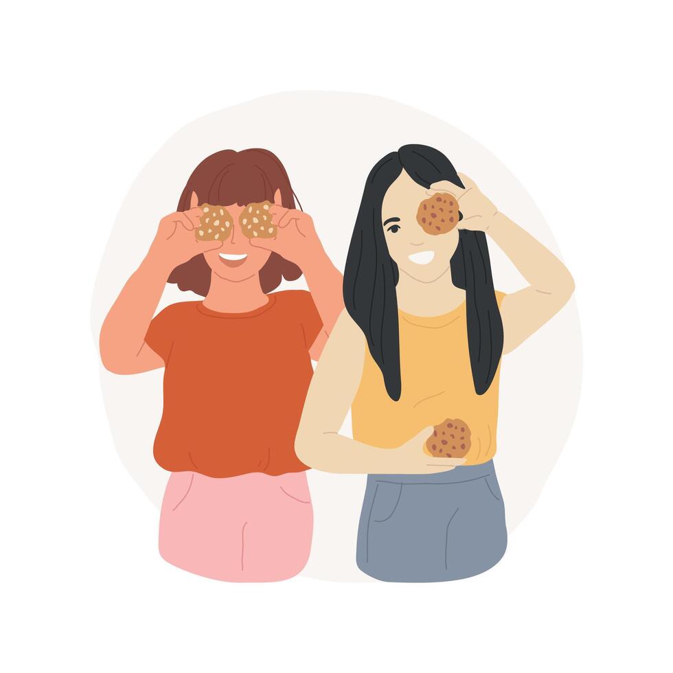 Cookies isolated cartoon illustration. vector