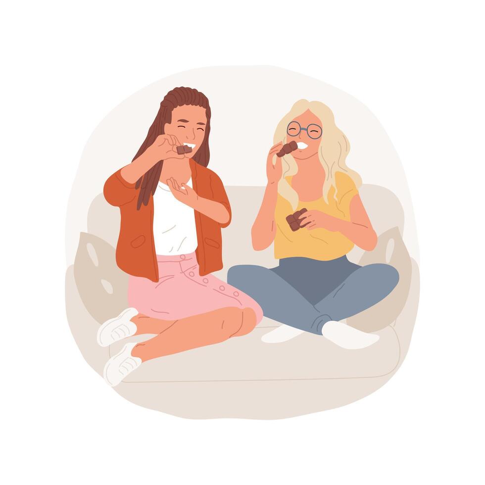 Chocolate isolated cartoon illustration. vector