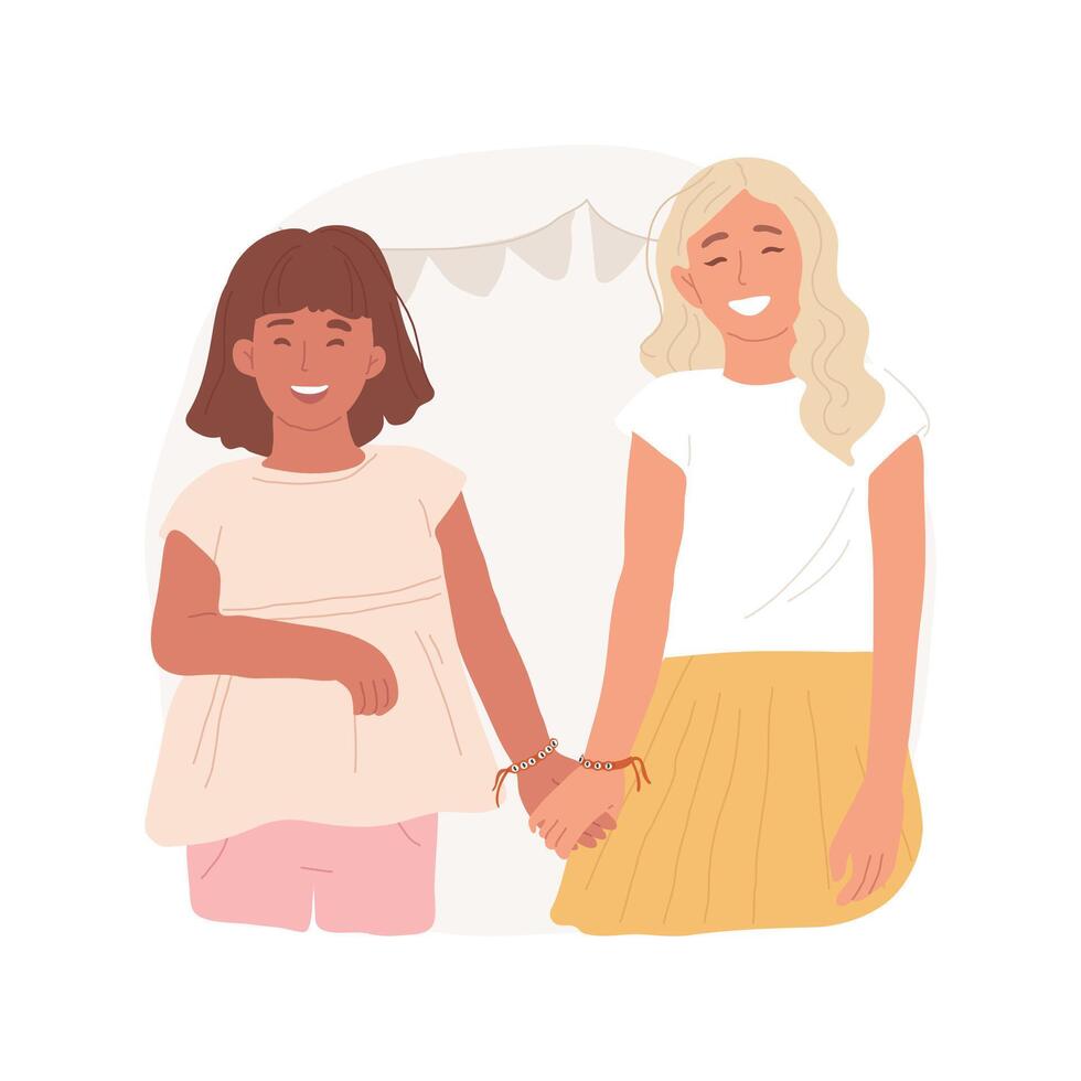 Friendship SWAPS isolated cartoon illustration. vector