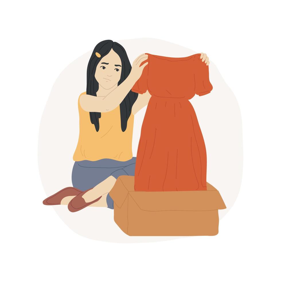 Choose items isolated cartoon illustration. vector