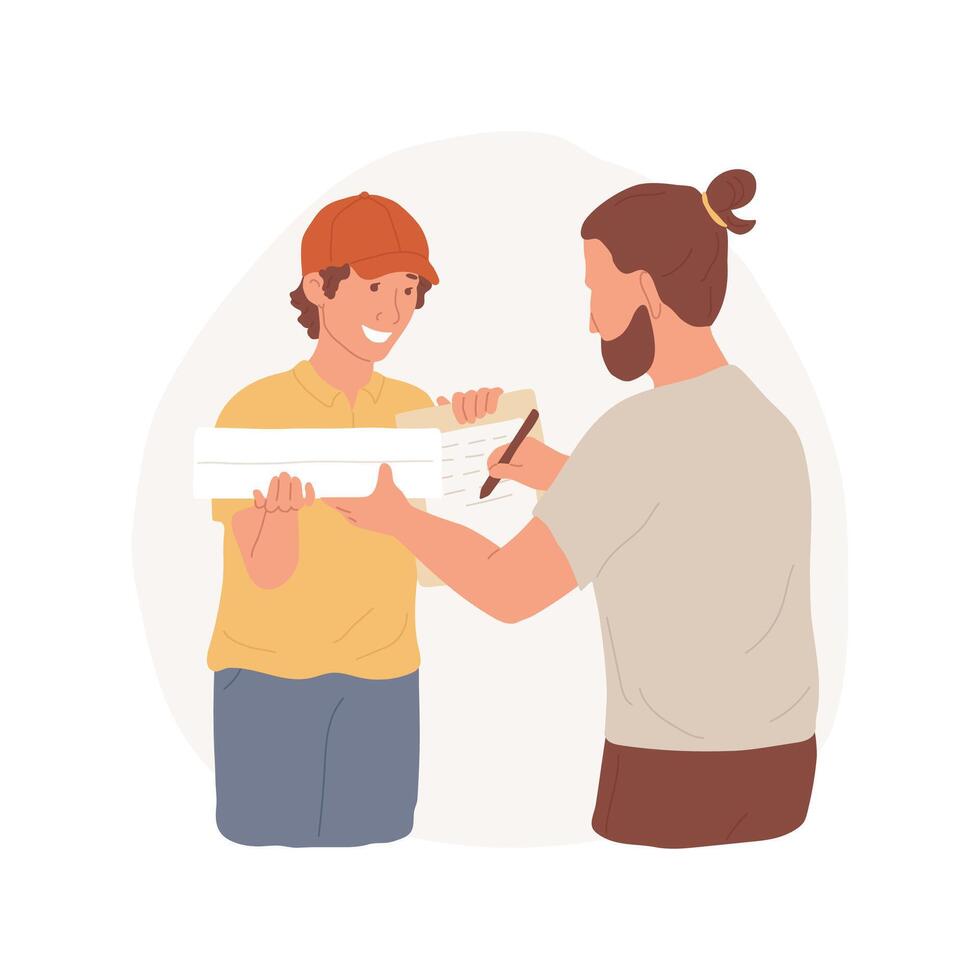 Delivery isolated cartoon illustrations. vector
