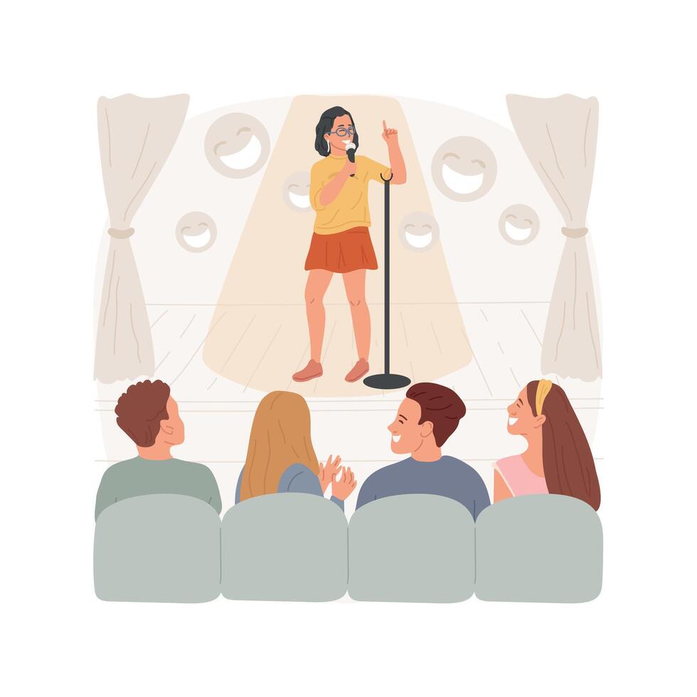 Stand-up comedy isolated cartoon illustration. vector