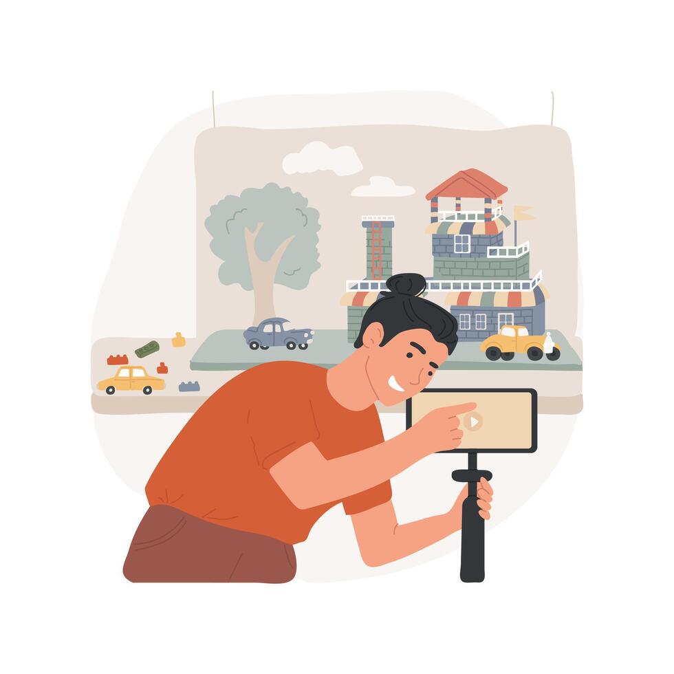 Animation isolated cartoon illustration. vector