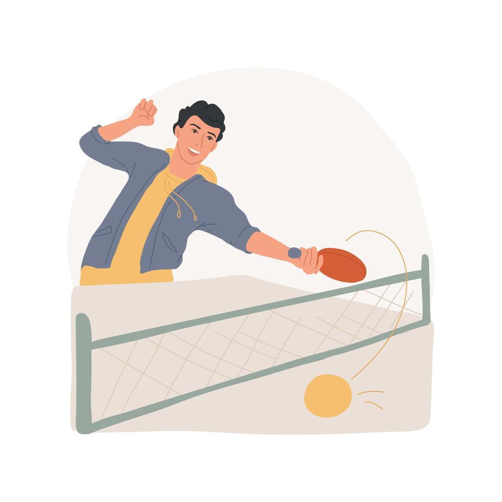 Table tennis abstract concept illustration. vector