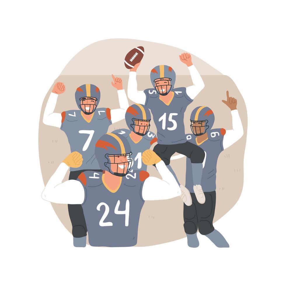 Celebrating victory isolated cartoon illustration. vector