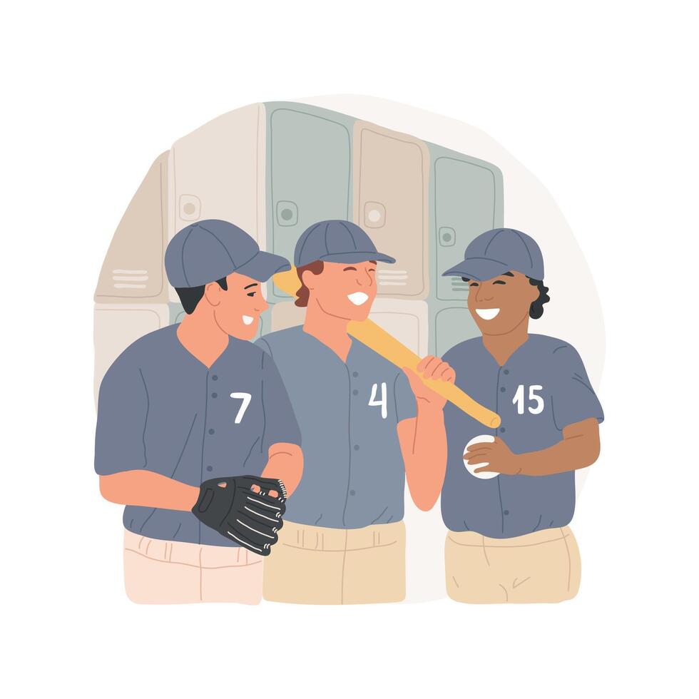 Locker room isolated cartoon illustration. vector
