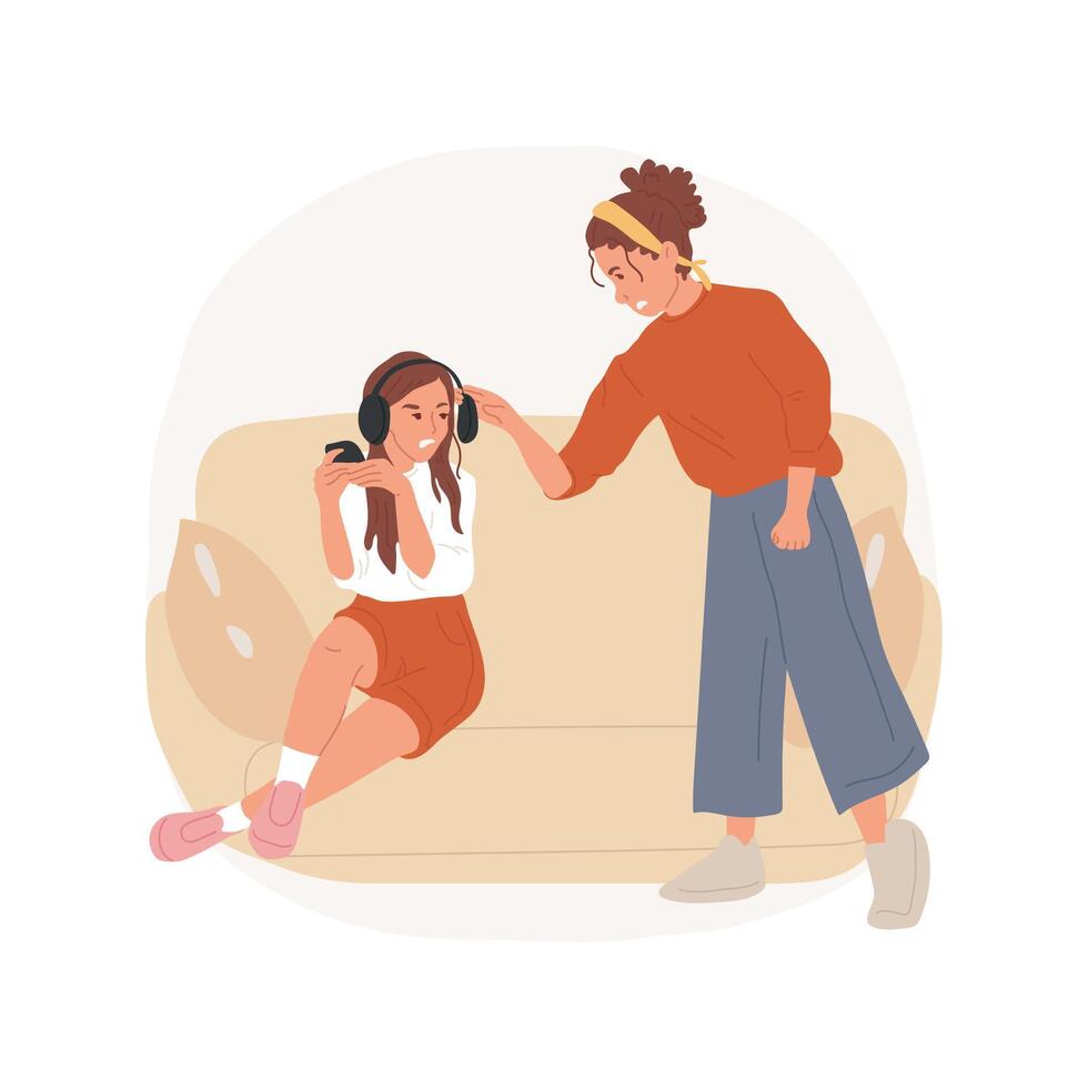 Careless behavior isolated cartoon illustration. vector