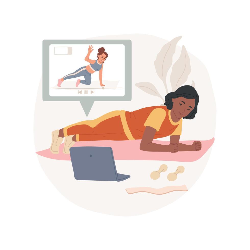 Workout isolated cartoon illustration. vector