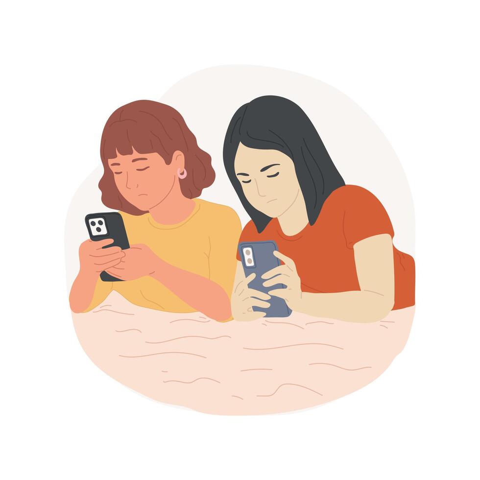 Live communication problem isolated cartoon illustration. vector