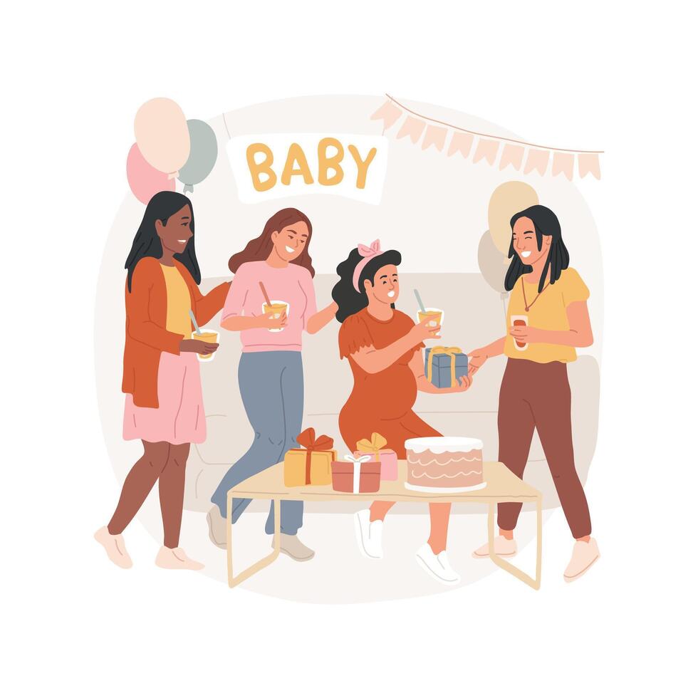 Baby shower isolated cartoon illustration. vector