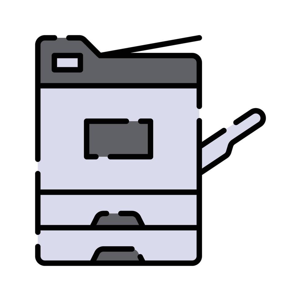 A printer or copier machine icon, representing printing or document duplication vector