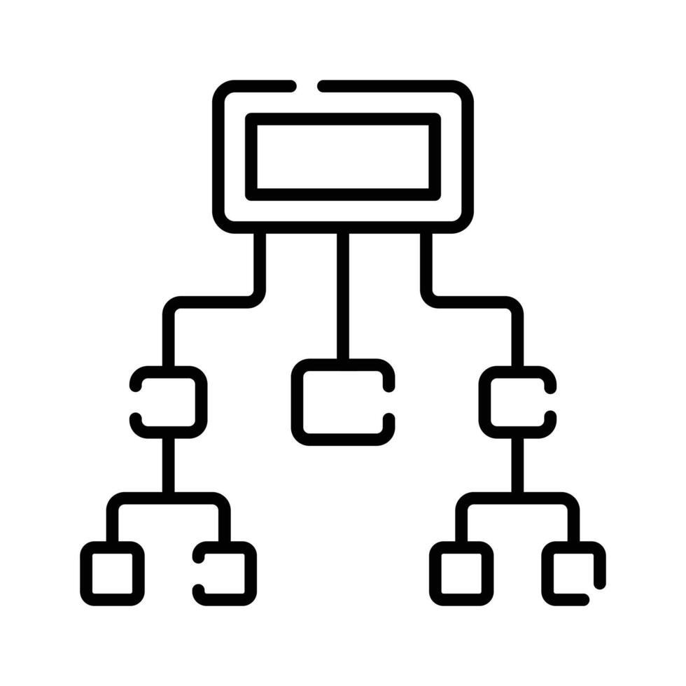 Hierarchy icon design, flowchart , workflow icon vector