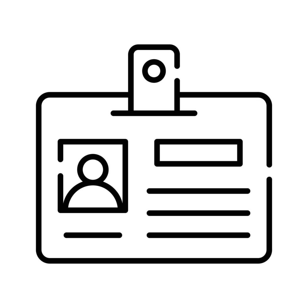 Employee id card design, entry pass icon in modern style vector