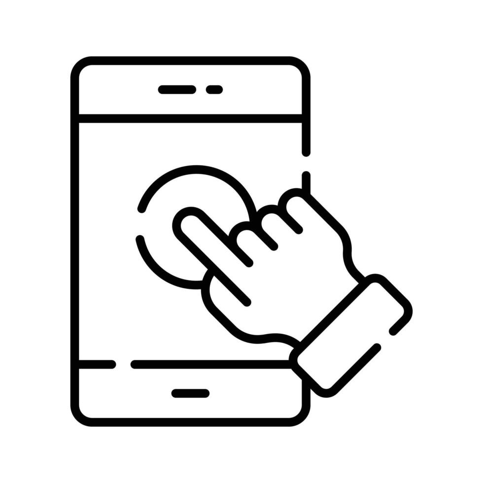 Touch screen design in trendy style vector