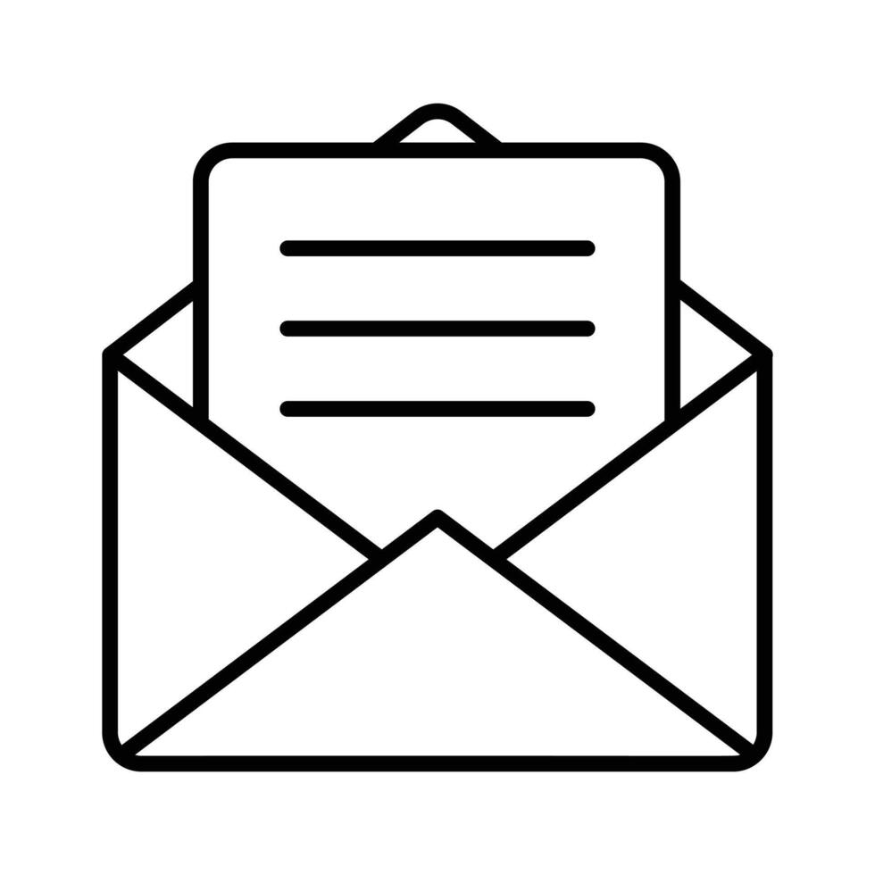 An open envelope with a letter, symbolizing email or communication vector