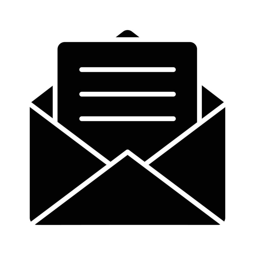 An open envelope with a letter, symbolizing email or communication vector