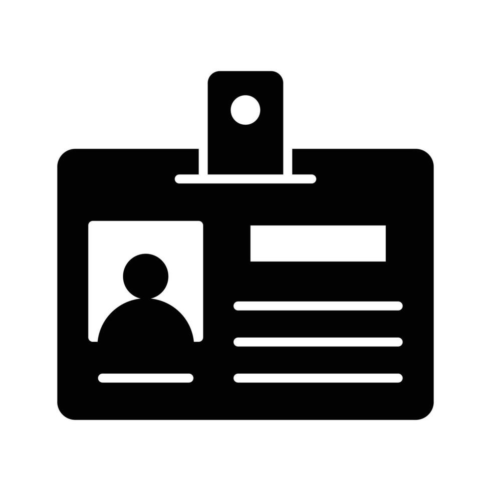Employee id card design, entry pass icon in modern style vector