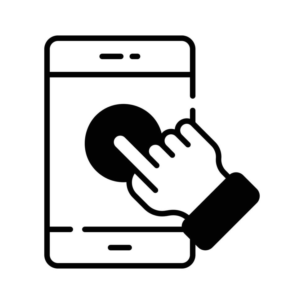 Touch screen design in trendy style vector