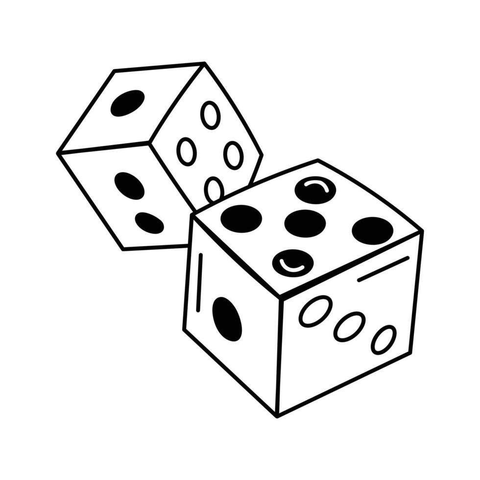 Rolling dice game icon, perfect for gaming vector