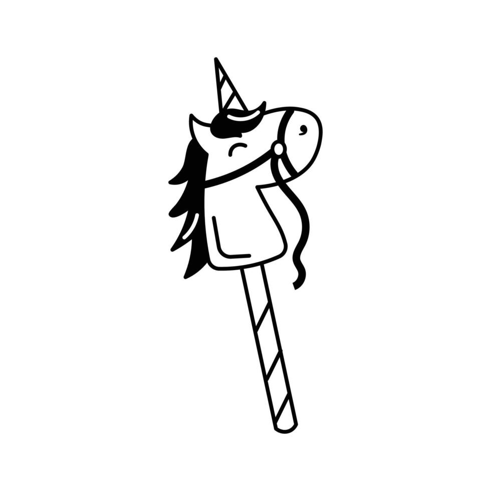 A hobby horse toy representing old-fashioned play and fun vector