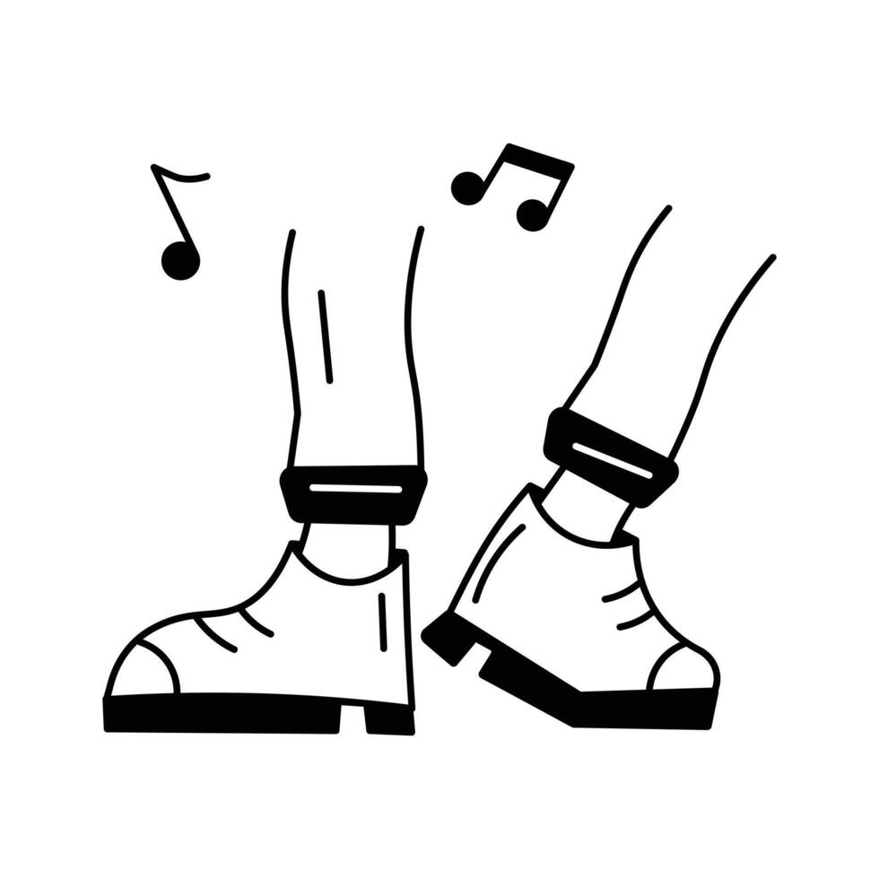 Feet tapping to music, representing rhythm and dance vector