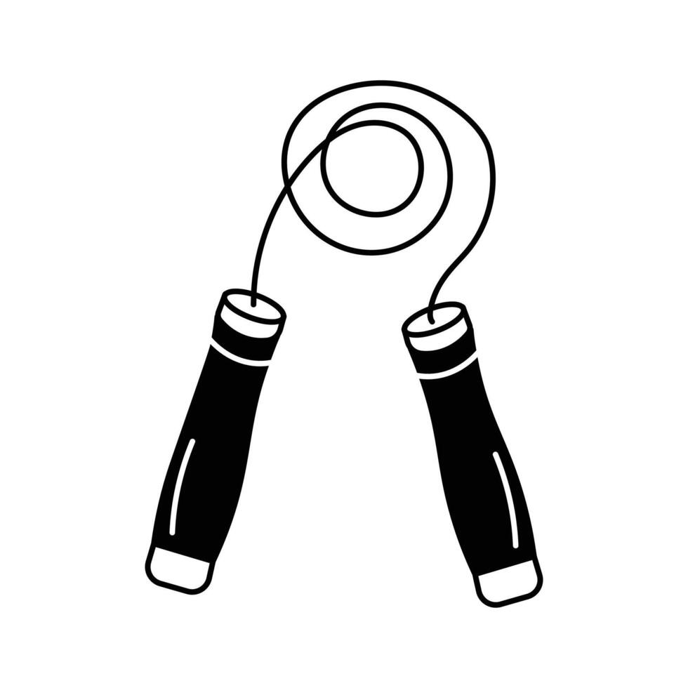 A skipping rope icon representing fitness, sports, and playful activities vector