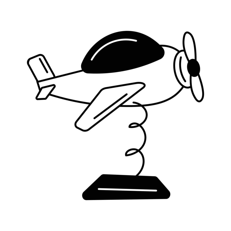 A toy airplane representing aviation and playful fun for kids vector