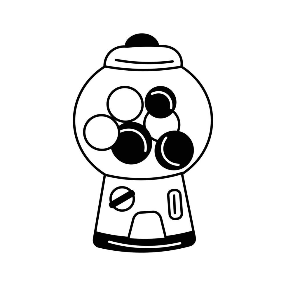 Take a look at this creatively crafted gumball machine vector
