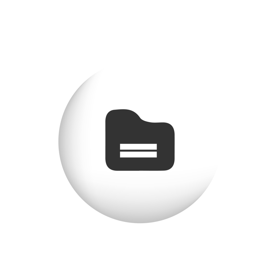 A black and white icon of a folder png