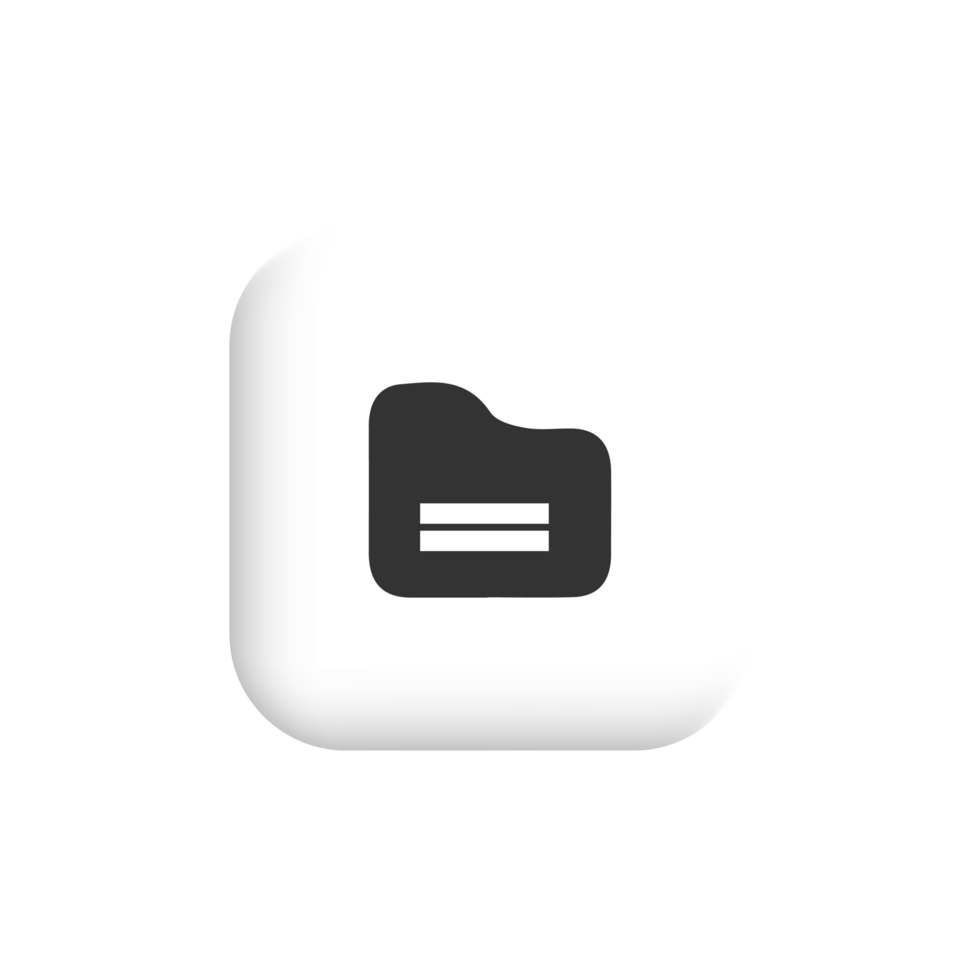 A black and white icon of a folder png