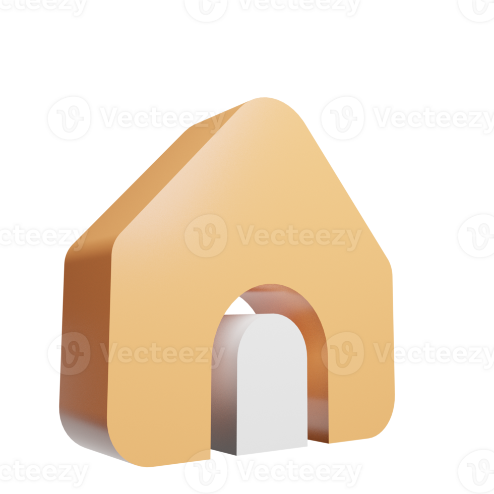 A house with a door and a window png