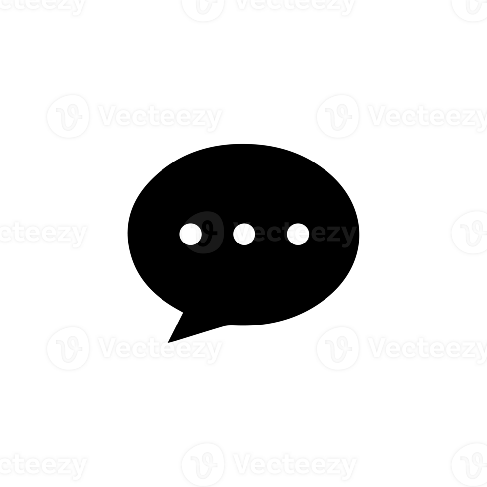 A black and white speech bubble with a speech bubble inside png