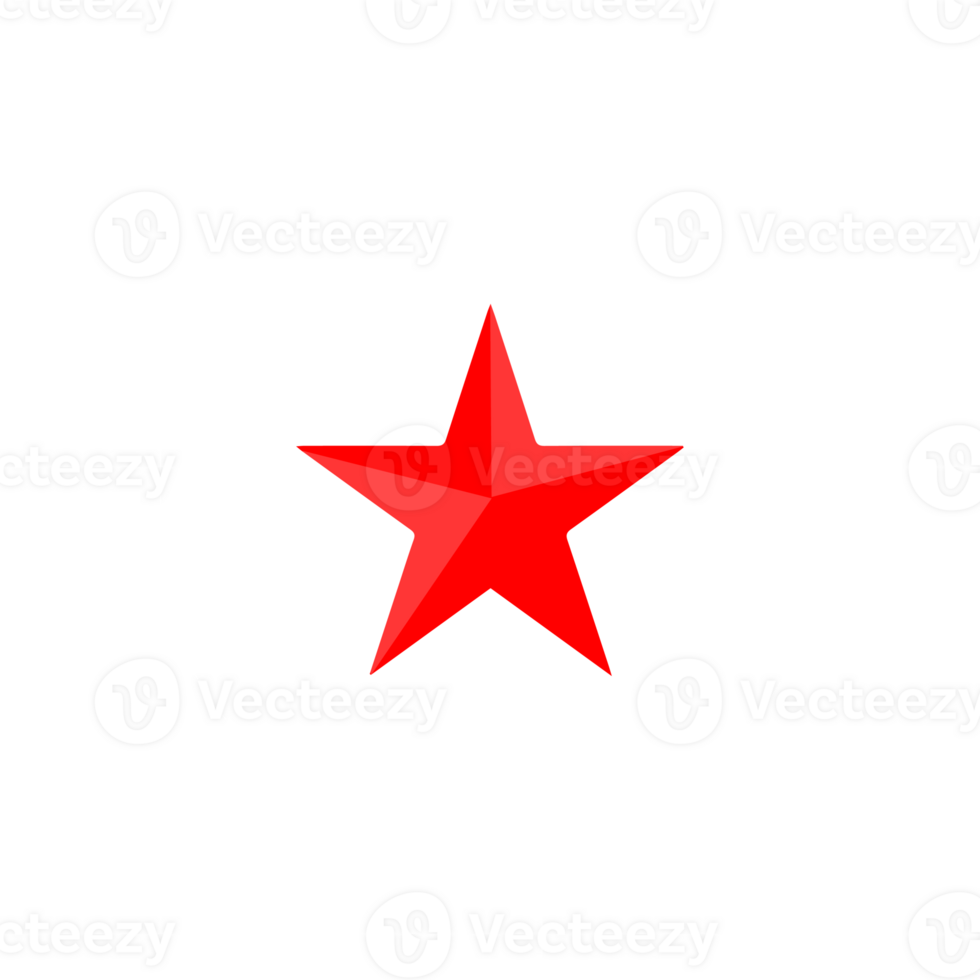 A red star in a white circle png