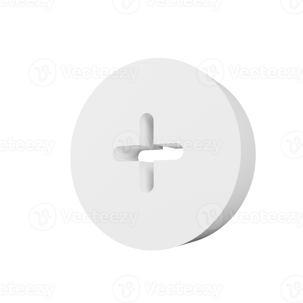 A white button with a cross on it png